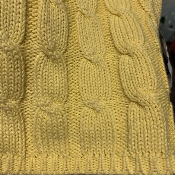 Ann Taylor M Yellow Cable Knit Turtle Neck Sweater - Picture 3 of 4